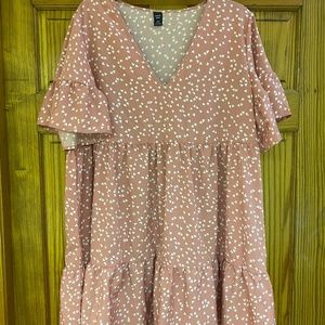 Pink and white heart dress